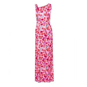Saloni Leona Dress in Ammonite Rose 100% silk size 6